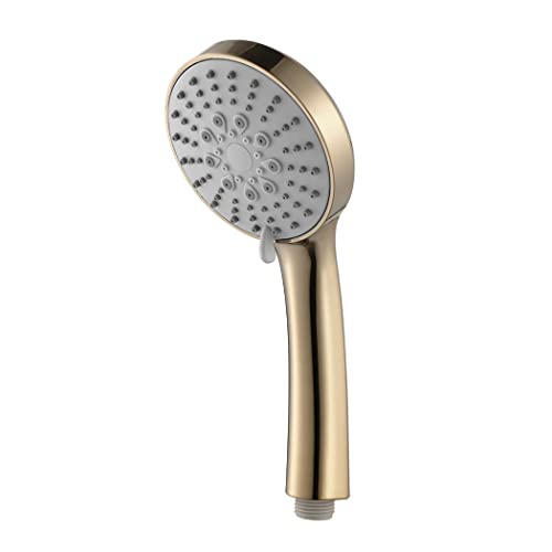 WXDL Gebürstetes Gold Duschkopf Hoher Druck ABS Handbrause Regendusche Wassersparend Brausekopf 5 Funktionen Anti-Kalk Düsen Duschbrause mit Silikonwasserauslass für Baden und Spa WXDL Gebürstetes Gold Duschkopf Hoher Druck ABS Handbrause Regendusche Wassersparend Brausekopf 5 Funktionen Anti-Kalk Düsen Duschbrause mit Silikonwasserauslass für Baden und Spa von dutis