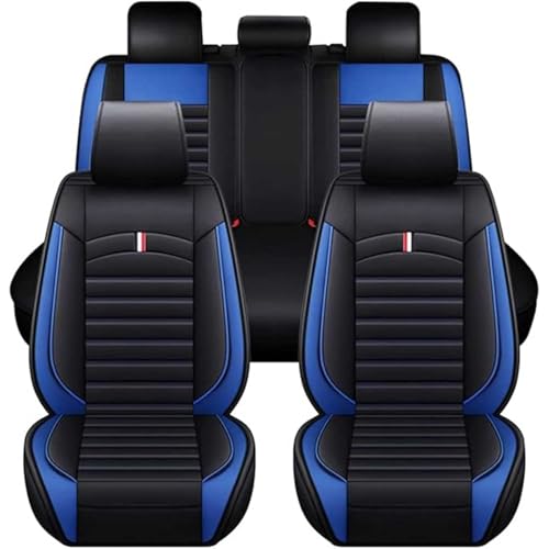 WXEXUDIN 9 Pieces Car Seat Covers Sets for Vauxhall Astra H GTC/Opel-Astra G Fastback, Leather Front and Rear Seat Cushion Waterproof Comfortable Protectors Auto Accessories,Blue von WXEXUDIN