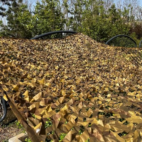 WXF86djl Sonnenschutz Tarnnetz, 2 x 10 m, Sichtschutz-Tarnnetz for die Jagd, Militärnetz, Sonnenschutznetz for den Außenbereich, for Camping/Schießversteck/Zaun von WXF86djl