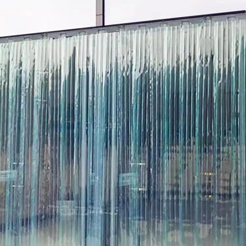 WXF86djl Transparente Vorhänge Klare PVC-Vorhangstreifen, PVC-Türvorhangstreifen for Kühlhäuser, Lagerhallen, Kühlhäuser (Größe: 0,75 x 2 m) von WXF86djl