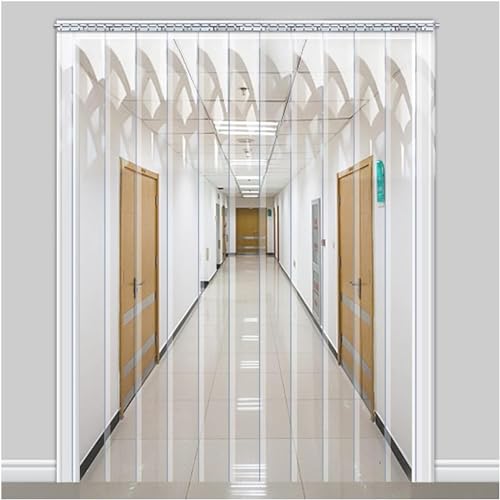 WXF86djl Transparente Vorhänge PVC-Streifenvorhang, Schwerer transparenter 2,5 mm Dicker Kunststoffstreifen-Türvorhang von WXF86djl