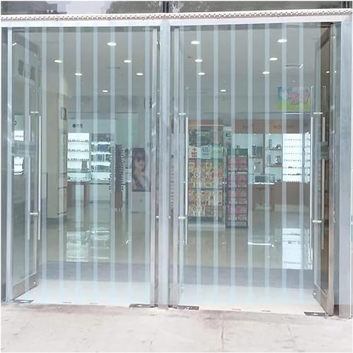 WXF86djl Transparente Vorhänge PVC-Streifenvorhang, transparenter Kunststoffstreifen-Türvorhang, UV-beständige Vinylstreifen for Industriegaragengeschäfte(1.35x2m) von WXF86djl