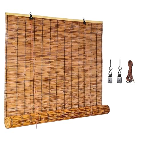 Bambus Lichtfilter Rollo Jalousien Für Innen, Bambusrollo Blickdicht Natur Holzrollos, Sichtschutzrollo Für Fenster Türen 30 40 60 50 80 95 120 130 145 160 Cm Anpassbar Seitenzugrollo(W90cm x H100cm) Bambus Lichtfilter Rollo Jalousien Für Innen, Bambusrollo Blickdicht Natur Holzrollos, Sichtschutzrollo Für Fenster Türen 30 40 60 50 80 95 120 130 145 160 Cm Anpassbar Seitenzugrollo(W90cm x H100cm) von WXGZSKLV