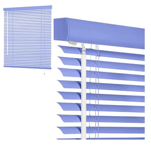 WXGZSKLV Verdunkelung Jalousie Alu-Jalousie 35 45 60 80 110 125 150 160 200 185 cm, 25 mm Lamellen Sichtschutz Aluminium Jalousien, Horizontal Jalousetten für Fenster und Türen(Navy Blue) von WXGZSKLV