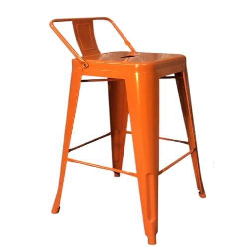 WXHQF Bar StüHle Bar Ölfass Lose Tisch Kartensitz Tisch Und Stuhl Kreativer Sitzbereich Im Freien Hoher Tisch Und Stuhl Aus Eisen Bar Chair (Color : Orange, Size : A) von WXHQF
