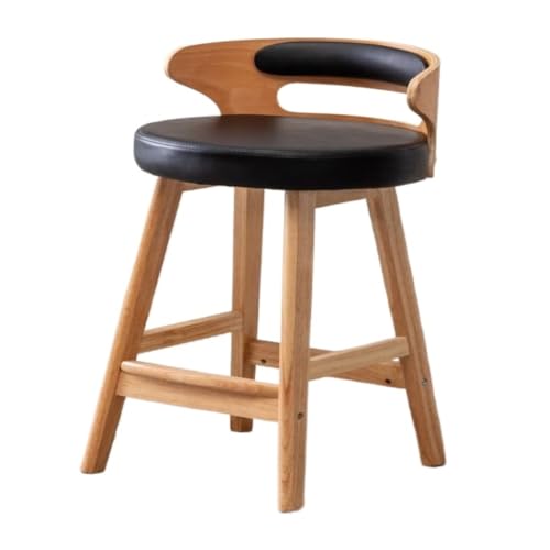 WXHQF Bar StüHle Bar Stuhl Moderne Einfache Hause Retro Rückenlehne Rezeption Milch Tee Shop Bar Rezeption Licht Luxus Hohe Hocker Bar Chair (Color : Black, Size : A) von WXHQF