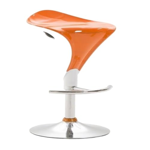 WXHQF Bar StüHle Einfacher und Leichter Luxus-Barstuhl, hebender Barhocker, Barhocker, drehbarer Bartisch und Stuhl, kreativer Stuhl Bar Chair (Color : Orange, Size : A) von WXHQF