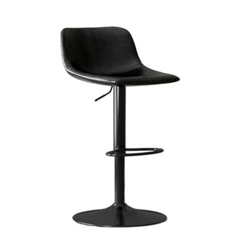 WXHQF Bar StüHle Home Barhocker, Barstuhl, Liftstuhl, Home Barhocker, Balkon, Rückenlehne, Friseursalon, hoher Hocker, Kassiererhocker Bar Chair (Color : Black, Size : 38.5cm) von WXHQF
