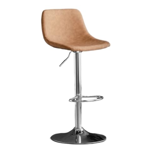 WXHZHQ Bar StüHle Barstuhl, moderner minimalistischer Barstuhl, Barstuhl, Haushalts-Hochhocker, anhebbarer Barhocker, Rückenlehne, spezieller Hocker Bar Chair (Color : Brown, Size : C) von WXHZHQ
