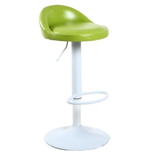 WXHZHQ Bar StüHle Barstuhl aus Eisen, Hochstuhl, drehbar, Barhocker, Rückenlehne, einfacher Hochhocker, Drehstuhl for den Schreibtisch, Inselstuhl Bar Chair (Color : Green, Size : A) von WXHZHQ