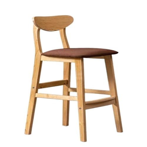 WXHZHQ Bar StüHle Hoher Hocker, Heimstuhl, Barhocker, Barstuhl, Leichter Luxus-Bartisch und Stuhl, moderner, einfacher hoher Hocker, Barstuhl Bar Chair (Color : Brown, Size : A) von WXHZHQ