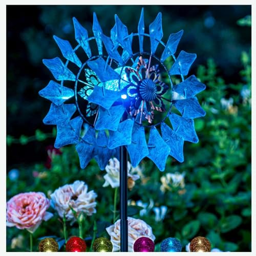 Magische Windmühle, 190×32cm,Doppelwindrad GartenWindmüHlen Metall DauerHaft GartenWindmüHlen Mit Solar Geeignet fürTerrassen-RasengäRten Magische Windmühle, 190×32cm,Doppelwindrad GartenWindmüHlen Metall DauerHaft GartenWindmüHlen Mit Solar Geeignet fürTerrassen-RasengäRten von WXJHNYBS