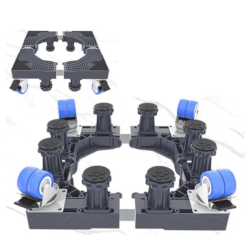 WXJHNYBS Basis Für Waschmaschine 4 Tragende Säulen Ständer Für Waschmaschine Stark Und Robust Waschmaschinenständer Trockner,4Beine-4Rollen von WXJHNYBS