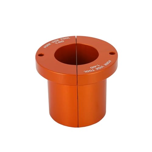 Motorrad Universal Stoßdämpfer Gabel Schraubstock Werkzeug Vorne Poliert Stange Halten Clamp Lenker for KTM for Yamaha for Honda for Suzuki(Orange) von WXJOZDS