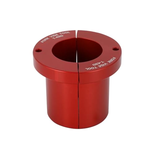 Motorrad Universal Stoßdämpfer Gabel Schraubstock Werkzeug Vorne Poliert Stange Halten Clamp Lenker for KTM for Yamaha for Honda for Suzuki(Red) von WXJOZDS