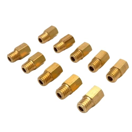WXJOZDS 10 stücke Motorrad Vergaser Hex Typ Wichtigsten Jets Leerlauf for Pilot Jet 8 Entlüftungs Löcher for MIKUNI VM/TM/TMX AX100 Carburetter(Pilot Jets 10-32.5) von WXJOZDS