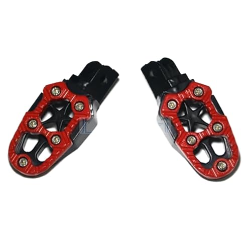 WXJOZDS 2 Teile/Paar kostenlos for Versand Motorrad-Fußstütze Offroad-Motorrad Motocross-Fußrasten Pedale Universal-Modifikationsteile(Red) von WXJOZDS
