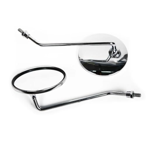WXJOZDS 2 Teile/para Universal Motorrad Rückspiegel Runde Form Rückspiegel for Motorrad Mit 8mm Schraube(Short Rod) von WXJOZDS