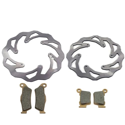 WXJOZDS Motorrad 220MM 260MM Vorne Hinten Bremsscheiben Rotoren Bremsbeläge for KTM EXC SX SXF XC XCF XCW XCFW 125 150 250 300 350 450 530(Front Rear Brake) von WXJOZDS