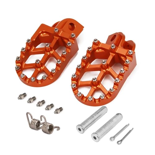 WXJOZDS Motorrad Fußrasten Fußrasten Pedale Ruht for KTM SX SXF EXC EXCF XCF XCW XCFW 65 85 125 150 250 300 350 400 450 530 for Abenteuer(B Orange) von WXJOZDS
