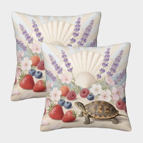 Schildkröte Kissenbezug 2er Set Schildkrötenfrucht Kissenhülle Waschbar Dekokissen Bezug Für Sofa Couch Wohnzimmer Deko 40x40cm Schildkröte Kissenbezug 2er Set Schildkrötenfrucht Kissenhülle Waschbar Dekokissen Bezug Für Sofa Couch Wohnzimmer Deko 40x40cm von WXLWHR