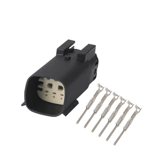 WXOSET 1 Satz 6-polige 1,5-mm-Molex-Stecker und -Buchsen, wasserdichte Kfz-Kabelverbinder, Kfz-Stecker 33482-0601 33472-0601(Army Green,2 Sets) von WXOSET