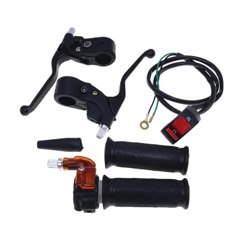 WXOSET Twist Throttle Set Gasgriffe / 8"(22mm) Lenker Links Rechts Bremse Kupplungshebel Mini Motorrad von WXOSET