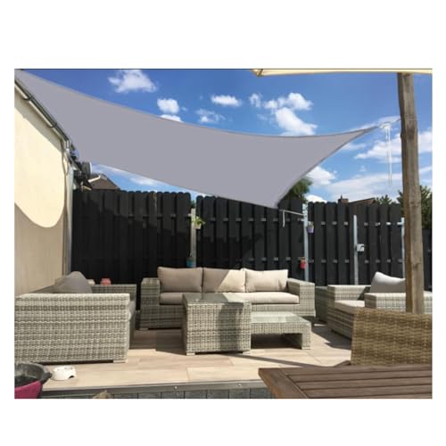 Sonnenschutzsegel Quadratisches Sonnensegel Wasserdicht für Gärten und Terrassen Freien, Verschiedene Größen WXQTM(Color:Gray,Size:2x3m) von WXQTM