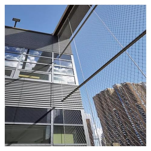 WXQTM 304 Edelstahl-Seilgeflecht Gartenzaun Leicht zu Schneiden Flexibles Seilgeflecht Rostbeständigkeit, für Treppe Balkon Garten (0.8x8m/2.62x26.24ft) von WXQTM