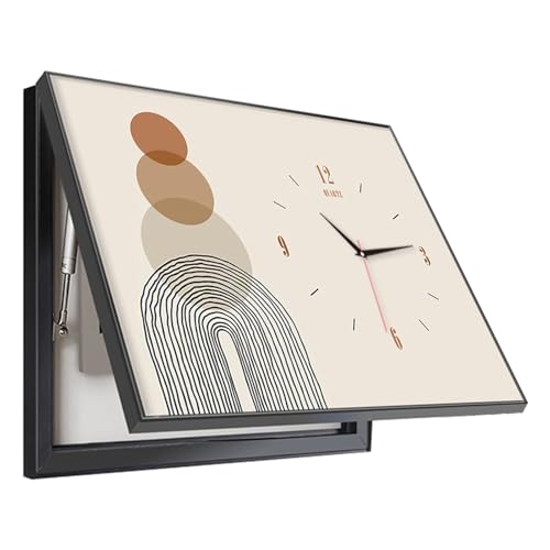 WXQTM Dekorative Bemalung für Stromzählerkästen Mit Uhr Dekorative Bemalte Wandverkleidung für Verdeckte Stromkästen Geeignet für Wohnzimmer (A,60x45cm) von WXQTM