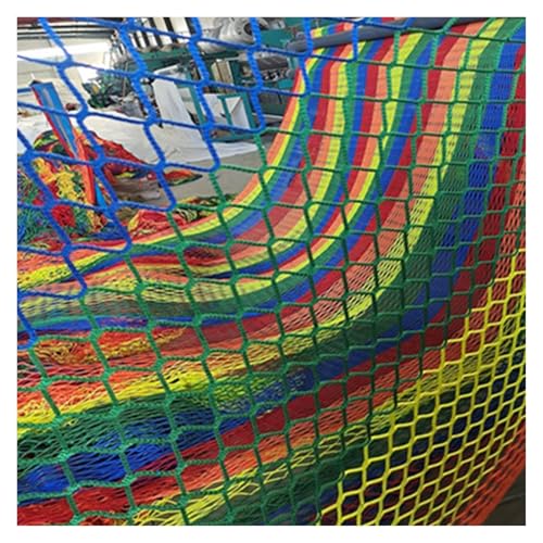 WXQTM Jungle Magic Net Trampolin Boden Netz Knotenloses Gurtband Verstärkte Verschlossene Kanten Spielplatz Bunte Sicherheitsseilnetze 1.5x4m(4.9x13.1ft) von WXQTM