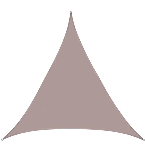 Wasserdichtes Garten-Schattensegel Dreiecks Schattensegel Atmungsaktiv für Garten-Terrassenmarkisen, Verschiedene Größen WXQTM(Color:Khaki,Size:3.6x3.6x3.6m) von WXQTM