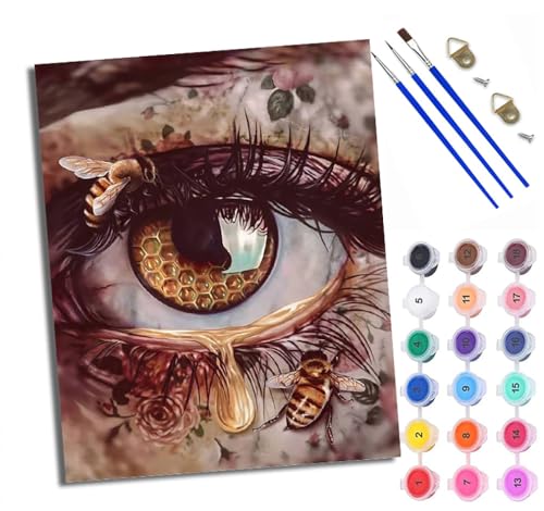 Malen Nach Zahlen DIY auf Leinwand Kit für Anfänger Bienen und das Auge des Bienenstocks Mit Acryl Farben und Premium Pinsel 40x50CM Home Deko oder Geburtstag Weihnachten Geschenk Malen Nach Zahlen DIY auf Leinwand Kit für Anfänger Bienen und das Auge des Bienenstocks Mit Acryl Farben und Premium Pinsel 40x50CM Home Deko oder Geburtstag Weihnachten Geschenk von WXRWANG
