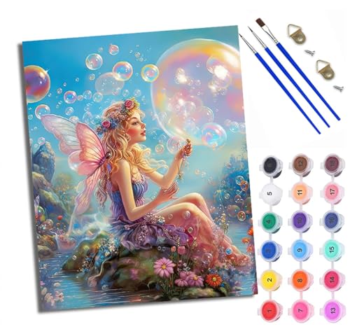 Malen Nach Zahlen DIY auf Leinwand Kit für Anfänger Bunte Schönheitsblase mit Blumen am Flussufer Mit Acryl Farben und Premium Pinsel Mit Rahmen Home Deko oder Geburtstag Weihnachten Geschenk Malen Nach Zahlen DIY auf Leinwand Kit für Anfänger Bunte Schönheitsblase mit Blumen am Flussufer Mit Acryl Farben und Premium Pinsel Mit Rahmen Home Deko oder Geburtstag Weihnachten Geschenk von WXRWANG