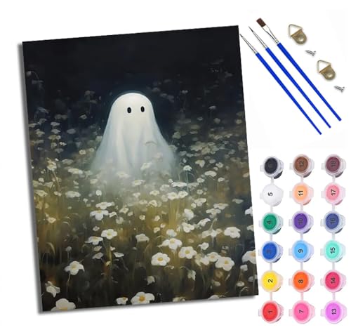 Malen Nach Zahlen DIY auf Leinwand Kit für Anfänger Geist in den Blumen Mit Acryl Farben und Premium Pinsel 40x50CM Home Deko oder Geburtstag Weihnachten Geschenk von WXRWANG
