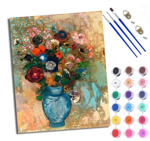 Malen Nach Zahlen Erwachsene Paint by Numbers Malen Nach Zahlen mit Pinseln und Acrylfarben Abstrakte Vase Blumen Handgemalte Ölgemälde Leinwand für Home Décor Mit Rahmen Malen Nach Zahlen Erwachsene Paint by Numbers Malen Nach Zahlen mit Pinseln und Acrylfarben Abstrakte Vase Blumen Handgemalte Ölgemälde Leinwand für Home Décor Mit Rahmen von WXRWANG