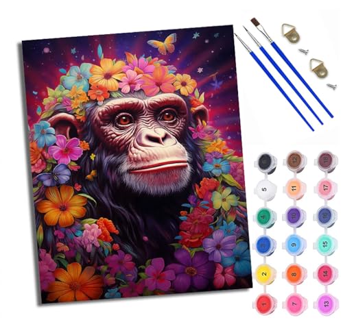 Malen Nach Zahlen Erwachsene Paint by Numbers Malen Nach Zahlen mit Pinseln und Acrylfarben Blumen Schmetterling Gorilla Handgemalte Ölgemälde Leinwand für Home Décor Mit Rahmen Malen Nach Zahlen Erwachsene Paint by Numbers Malen Nach Zahlen mit Pinseln und Acrylfarben Blumen Schmetterling Gorilla Handgemalte Ölgemälde Leinwand für Home Décor Mit Rahmen von WXRWANG