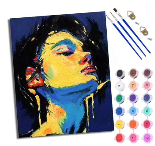 Malen Nach Zahlen Erwachsene Paint by Numbers Malen Nach Zahlen mit Pinseln und Acrylfarben Farbenfrohes Schönheitsporträt Handgemalte Ölgemälde Leinwand für Home Décor Mit Rahmen Malen Nach Zahlen Erwachsene Paint by Numbers Malen Nach Zahlen mit Pinseln und Acrylfarben Farbenfrohes Schönheitsporträt Handgemalte Ölgemälde Leinwand für Home Décor Mit Rahmen von WXRWANG