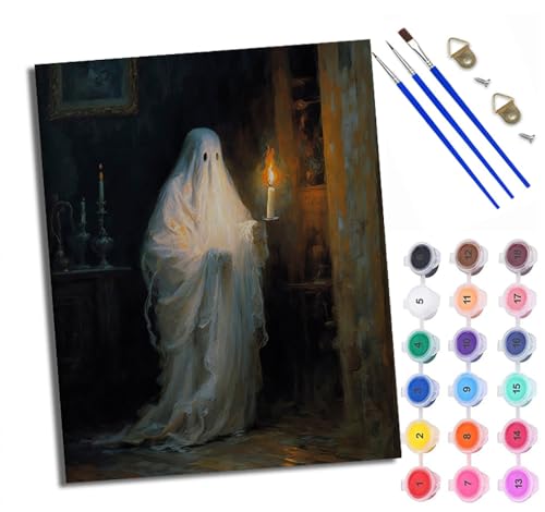 Malen Nach Zahlen Erwachsene Paint by Numbers Malen Nach Zahlen mit Pinseln und Acrylfarben Geist mit einer Kerze Handgemalte Ölgemälde Leinwand für Home Décor Ohne Rahmen Malen Nach Zahlen Erwachsene Paint by Numbers Malen Nach Zahlen mit Pinseln und Acrylfarben Geist mit einer Kerze Handgemalte Ölgemälde Leinwand für Home Décor Ohne Rahmen von WXRWANG