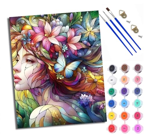 Malen Nach Zahlen Erwachsene Paint by Numbers Malen Nach Zahlen mit Pinseln und Acrylfarben Schmetterling Blumen Schönheit Farbe Handgemalte Ölgemälde Leinwand für Home Décor Mit Rahmen Malen Nach Zahlen Erwachsene Paint by Numbers Malen Nach Zahlen mit Pinseln und Acrylfarben Schmetterling Blumen Schönheit Farbe Handgemalte Ölgemälde Leinwand für Home Décor Mit Rahmen von WXRWANG