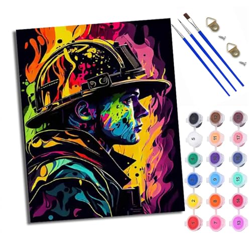 Malen Nach Zahlen Erwachsene Paint by Numbers Malen Nach Zahlen mit Pinseln und Acrylfarben Soldaten in Flammen Handgemalte Ölgemälde Leinwand für Home Décor Mit Rahmen Malen Nach Zahlen Erwachsene Paint by Numbers Malen Nach Zahlen mit Pinseln und Acrylfarben Soldaten in Flammen Handgemalte Ölgemälde Leinwand für Home Décor Mit Rahmen von WXRWANG