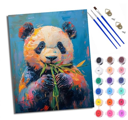 WXRWANG Malen Nach Zahlen ErwachseneGroßer Panda frisst Bambus DIY handgemaltes Ölgemälde Set für Anfänger und Erwachsene Acrylfarbe Heimdekoration Geschenk Weihnachten Mit Rahmen WXRWANG Malen Nach Zahlen ErwachseneGroßer Panda frisst Bambus DIY handgemaltes Ölgemälde Set für Anfänger und Erwachsene Acrylfarbe Heimdekoration Geschenk Weihnachten Mit Rahmen von WXRWANG