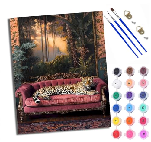 WXRWANG Malen Nach Zahlen ErwachseneLeopard auf dem Sofa DIY handgemaltes Ölgemälde Set für Anfänger und Erwachsene Acrylfarbe Kreative Heimdekoration Geschenk Weihnachten WXRWANG Malen Nach Zahlen ErwachseneLeopard auf dem Sofa DIY handgemaltes Ölgemälde Set für Anfänger und Erwachsene Acrylfarbe Kreative Heimdekoration Geschenk Weihnachten von WXRWANG