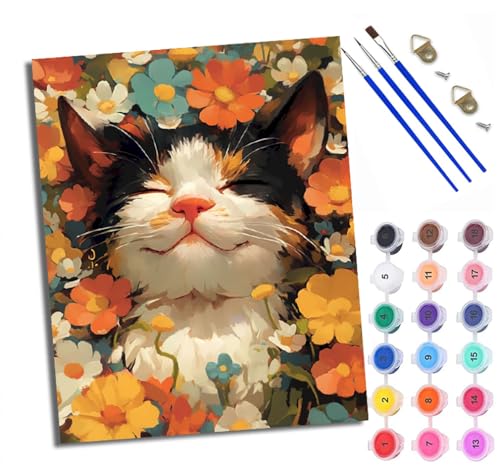 WXRWANG Malen Nach Zahlen ErwachseneSüße Kätzchenblumen DIY handgemaltes Ölgemälde Set für Anfänger und Erwachsene Acrylfarbe Heimdekoration Geschenk Weihnachten Mit Rahmen WXRWANG Malen Nach Zahlen ErwachseneSüße Kätzchenblumen DIY handgemaltes Ölgemälde Set für Anfänger und Erwachsene Acrylfarbe Heimdekoration Geschenk Weihnachten Mit Rahmen von WXRWANG