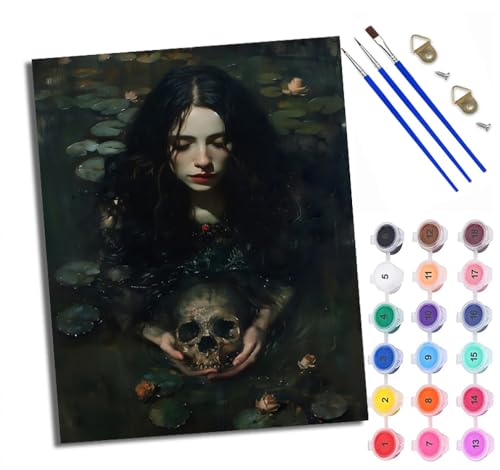 WXRWANG Malen Nach Zahlen ErwachseneTeichskelett und Mädchen DIY handgemaltes Ölgemälde Set für Anfänger und Erwachsene Acrylfarbe Heimdekoration Geschenk Weihnachten Mit Rahmen WXRWANG Malen Nach Zahlen ErwachseneTeichskelett und Mädchen DIY handgemaltes Ölgemälde Set für Anfänger und Erwachsene Acrylfarbe Heimdekoration Geschenk Weihnachten Mit Rahmen von WXRWANG