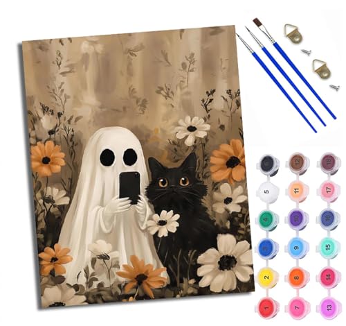 WXRWANG Malen Nach Zahlen Für Erwachsene Blumen, schwarze Katze und Geist Malen Nach Zahlen Erwachsene Malen Nach Zahlen DIY Malen-Nach-Zahlen Kits Mit 3 Pinseln - 16 * 20 Zoll Mit Rahmen WXRWANG Malen Nach Zahlen Für Erwachsene Blumen, schwarze Katze und Geist Malen Nach Zahlen Erwachsene Malen Nach Zahlen DIY Malen-Nach-Zahlen Kits Mit 3 Pinseln - 16 * 20 Zoll Mit Rahmen von WXRWANG