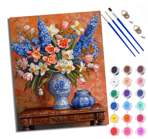 WXRWANG Malen Nach Zahlen Für Erwachsene Bunte Blumenvase Malen Nach Zahlen Erwachsene Malen Nach Zahlen DIY Malen-Nach-Zahlen Kits Mit 3 Pinseln - 16 * 20 Zoll Mit Rahmen WXRWANG Malen Nach Zahlen Für Erwachsene Bunte Blumenvase Malen Nach Zahlen Erwachsene Malen Nach Zahlen DIY Malen-Nach-Zahlen Kits Mit 3 Pinseln - 16 * 20 Zoll Mit Rahmen von WXRWANG