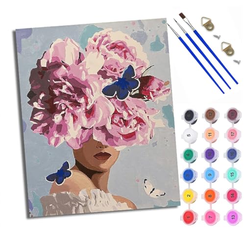 WXRWANG Malen Nach Zahlen Für Erwachsene Schmetterlingsblume Schönheit Malen Nach Zahlen Erwachsene Malen Nach Zahlen DIY Malen-Nach-Zahlen Kits Mit 3 Pinseln - 16 * 20 Zoll Mit Rahmen WXRWANG Malen Nach Zahlen Für Erwachsene Schmetterlingsblume Schönheit Malen Nach Zahlen Erwachsene Malen Nach Zahlen DIY Malen-Nach-Zahlen Kits Mit 3 Pinseln - 16 * 20 Zoll Mit Rahmen von WXRWANG