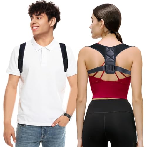 Rücken Geradehalter,Rückenstütztrainer,Haltungskorrektur für eine Ergonomische-Der Bequeme Gurt kann die Rückenhaltung Tederzeit und überall korrigieren, um Rückenschmerzen bei Frauen und Männern vorz von WXSHUOYU