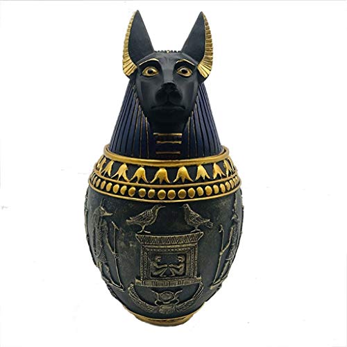 WXTRE Kleine Tierurne Haustier Sarg ägyptischen Pharao Stil Haustier Katze Hund Bestattungsbedarf große mittlere Urne Box Nicht versiegelt Haustier-Denkmal von WXTRE